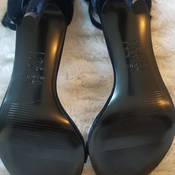 Brand new navy velvet Nudistsong by Stuart Weitzman. - Picture 4 of 5